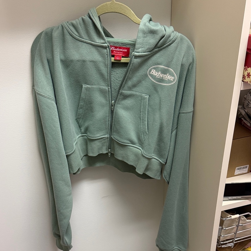 PacSun Green Cropped Hoodie